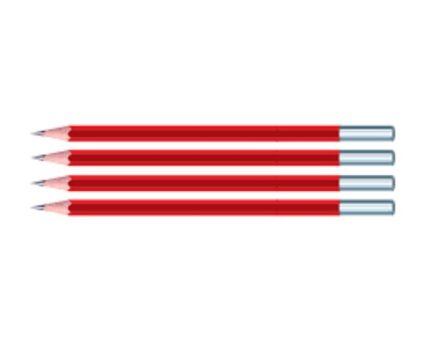 Red HB Pencils Matador Pluto 12 pcs